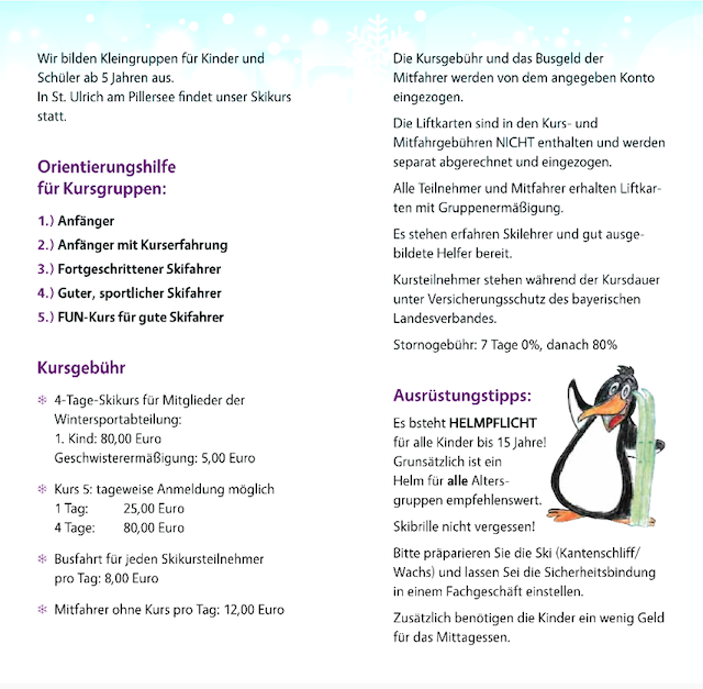 Wintersport Skikurs 2024