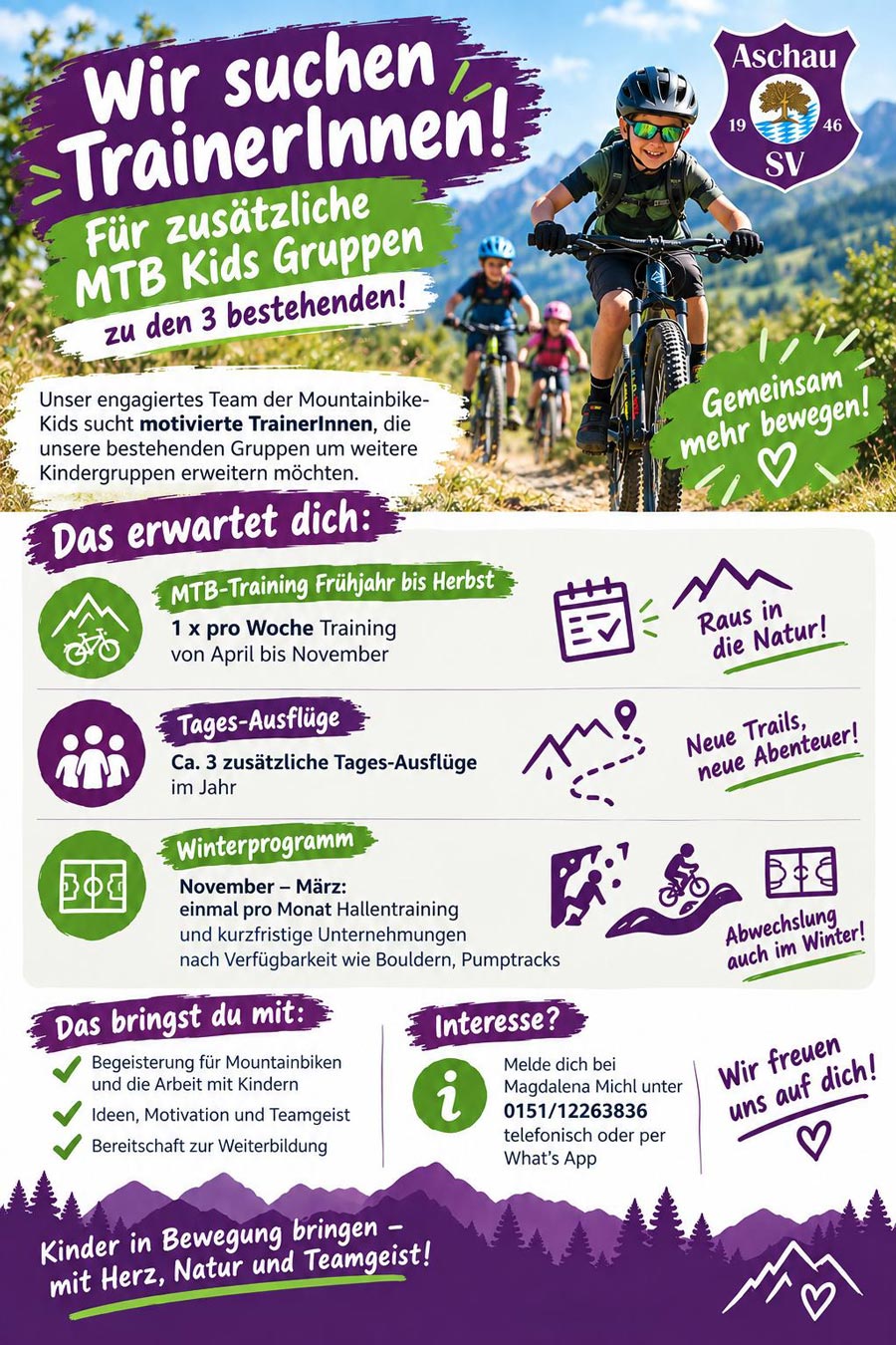 Trainer MTB Kids gesucht